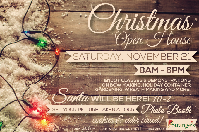 christmas open house 2015 strange 39 s florists richmond va christmas events