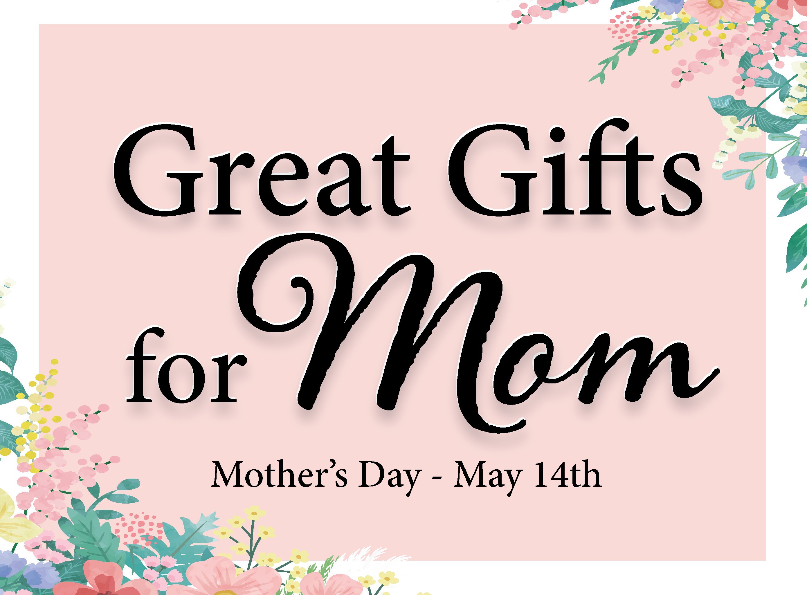 Gift guide for Mother's Day.